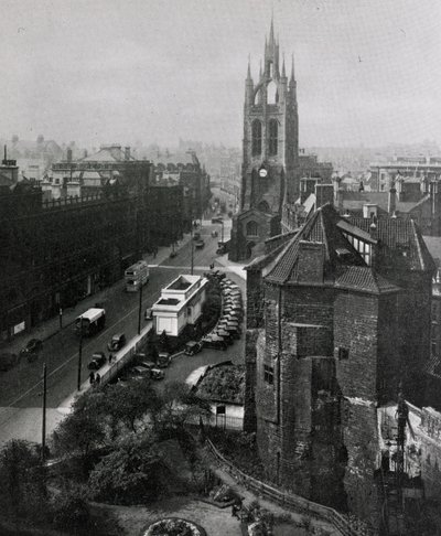 Uitzicht op de St. Nicolaaskathedraal, Newcastle-upon-Tyne door English Photographer